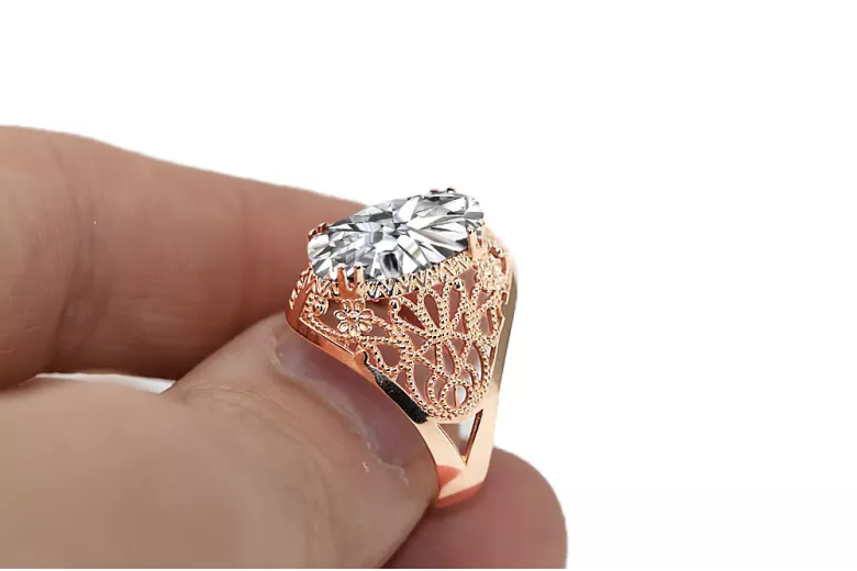 Zirkonium Originální Vintage 14k z růžového zlata  Vintage craft vrc074r